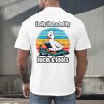 Ducks Books Lover Easily Distracted By Ducks & Books Men's Back Print T-Shirt