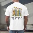Easily Distracted By Plants And Books Bookworm Gardening Men's Back Print T-Shirt Easily Distracted By Plants And Books Bookworm Gardening Men's Back Print T-Shirt