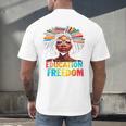 Education Is Freedom Afro Books Men's Back Print T-Shirt