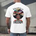 Education Is Freedom Teacher History Month Books Lover Men's Back Print T-Shirt