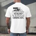 Emotionally Attached To Fictional Characters Banned Books Men's Back Print T-Shirt