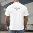Emotionally Recovering From a Book Subtle Book Lover Men's Back Print T-Shirt Emotionally Recovering From a Book Subtle Book Lover Men's Back Print T-Shirt
