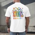 Equal Rights Book Flower Equality Peace Love Kindness Book Men's Back Print T-Shirt