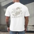 Even Her Books Were Naughty Santa Reading Christmas Men's Back Print T-Shirt