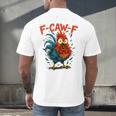 F-Caw-F Rooster F Awk F Chicken Coffee Romance Books Lover Men's Back Print T-Shirt