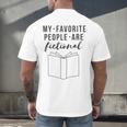 My Favorite People Are Fictional Book Reader Lover Men's Back Print T-Shirt