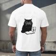 First Of All I’m A Delight Cute Cat Books Coffee Humor Men's Back Print T-Shirt