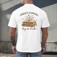 Forget Flowers Buy Me Books Book Lover Men's Back Print T-Shirt Forget Flowers Buy Me Books Book Lover Men's Back Print T-Shirt