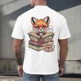 Fox Read Books Be Kind Stay Weird Reader Cute Nerd Bookworm Men's Back Print T-Shirt Fox Read Books Be Kind Stay Weird Reader Cute Nerd Bookworm Men's Back Print T-Shirt