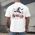 Ghost Reading Book Coquette Bow Halloween Girl Toddler Kid Premium Men's Back Print T-Shirt