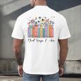 God Says I Am Floral Book Cute Christian Girl Teen Religious Men's Back Print T-Shirt