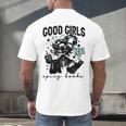 Good Girls Read Spicy Skeleton Book Club Men's Back Print T-Shirt