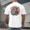 Grim Reaper Reads a Book Men's Back Print T-Shirt