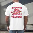 Groovy All Booked For Valentines Books Pink Coquette Bow Men's Back Print T-Shirt
