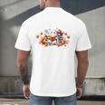 Halloween Book Lover Ghost Witch Books & Pumpkins Men's Back Print T-Shirt Halloween Book Lover Ghost Witch Books & Pumpkins Men's Back Print T-Shirt