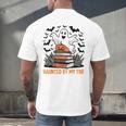Haunted By My TBR Boo Halloween Book Lover Librarian Men's Back Print T-Shirt
