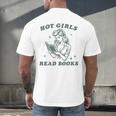 Hot Girls Read Books Bookish Booklover Christmas Men's Back Print T-Shirt