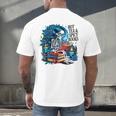 Hot Tea & Spicy Books Skeleton Reader Men's Back Print T-Shirt