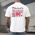 HUGvyn One Loved Teacher Valentine Book Heart Reading Bow Men's Back Print T-Shirt HUGvyn One Loved Teacher Valentine Book Heart Reading Bow Men's Back Print T-Shirt