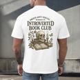 Introverted Book Club Member Anti Social Reader Men's Back Print T-Shirt