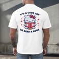 It's a Good Day To Read a Book Cute Cat Book Day Girls Boys Men's Back Print T-Shirt It's a Good Day To Read a Book Cute Cat Book Day Girls Boys Men's Back Print T-Shirt