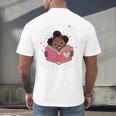 Just A Girl Who Loves Books Cute African American Afro Men's Back Print T-Shirt