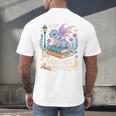 Just a Girl Who Loves Dragons & Books Reader Fantasy Fun Premium Tri-Blend Men's Back Print T-Shirt