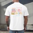 Just One More Chapter Artistic Pastel Book Lover Vibe Men's Back Print T-Shirt