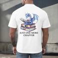 Just One More Chapter Book Dragon Reading Book Lover Bookish Men's Back Print T-Shirt
