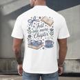 Just One More Chapter Book Lover Reading Quote Men's Back Print T-Shirt Just One More Chapter Book Lover Reading Quote Men's Back Print T-Shirt