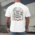 Just One More Chapter Bookish Book Reading Botanical Men's Back Print T-Shirt