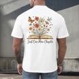 Just One More Chapter Open Book Flowers Men's Back Print T-Shirt