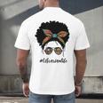 Librarian Teacher Messy Bun Life Book Library Back To School Men's Back Print T-Shirt Librarian Teacher Messy Bun Life Book Library Back To School Men's Back Print T-Shirt