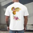 And Into The Library She Goes Book Lover Reading Bookworm Men's Back Print T-Shirt