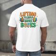Lifting To Hold More Books Weightlifting Workout Gym Lover Men's Back Print T-Shirt