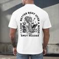 I Look Better Bent Over A Book Smut Reader Men's Back Print T-Shirt I Look Better Bent Over A Book Smut Reader Men's Back Print T-Shirt