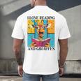 Love Reading And Giraffes Cute Giraffe Reading Book Lovers Men's Back Print T-Shirt