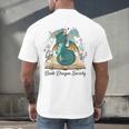 Magical Book Dragon Fantasy Reading Enthusiast Art Men's Back Print T-Shirt Magical Book Dragon Fantasy Reading Enthusiast Art Men's Back Print T-Shirt