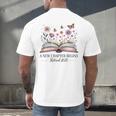 a New Chapter Begins Retired 2025 Floral Book Retirement Men's Back Print T-Shirt a New Chapter Begins Retired 2025 Floral Book Retirement Men's Back Print T-Shirt