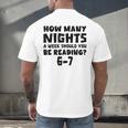How Many Nights A Week Should You Be Reading 6-7 Book Lover Premium Tri-Blend Men's Back Print T-Shirt