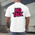 No Small Talk Zone – Introvert Quote Men's Back Print T-Shirt