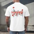 Poppy Field Wizard Of Oz Cowardly Brave Lion Book Men's Back Print T-Shirt Poppy Field Wizard Of Oz Cowardly Brave Lion Book Men's Back Print T-Shirt