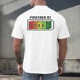 Powered By Books Bookworm Librarian Reading Men's Back Print T-Shirt