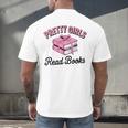 Pretty Girls Read Books Bookworm Book Lover Teacher Men's Back Print T-Shirt