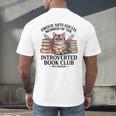 Proud Introverted Book Club Anti Social Reader Pet Cat Men's Back Print T-Shirt Proud Introverted Book Club Anti Social Reader Pet Cat Men's Back Print T-Shirt