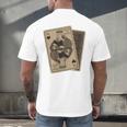 Queen Of Books Playing Card Aesthetic For Book Lovers Premium Tri-Blend Men's Back Print T-Shirt