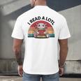 I Read Alotl Axolotl Retro Reading Books Lover Vintage Men's Back Print T-Shirt
