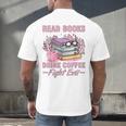 Read Books Drink Coffee Fight Evil Book Coffee Men's Back Print T-Shirt Read Books Drink Coffee Fight Evil Book Coffee Men's Back Print T-Shirt
