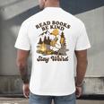 Read Books Be Kind Stay Weird Bookish Silly Goose Reading Men's Back Print T-Shirt Read Books Be Kind Stay Weird Bookish Silly Goose Reading Men's Back Print T-Shirt