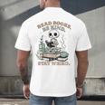 Read Books Be Kind Stay Weird Skeleton Reading Book Lover Men's Back Print T-Shirt Read Books Be Kind Stay Weird Skeleton Reading Book Lover Men's Back Print T-Shirt